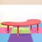 Emma and Oliver 35"W x 65"L Half-Moon Plastic Height Adjustable Activity Table